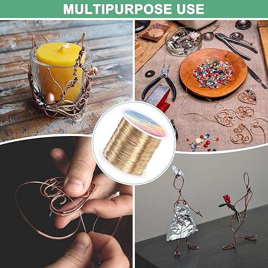 0.4mm Jewelry Wire, 26 Gauge 328FT Craft Wire Copper Beading Wire - Image 7