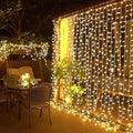 JMEXSUSS 300 LED Remote Control Christmas Curtain Lights, Plug in Fairy Curtain by JMEXSUSS