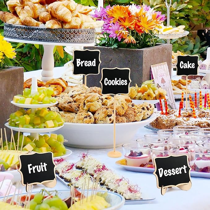 LotFancy 20 Pack Mini Chalkboard Signs - Image 6