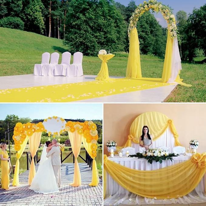 4 Panels Wedding Arch Draping Fabric 28" x 20Ft Curtain Backdrop Wedding Arch - Image 2