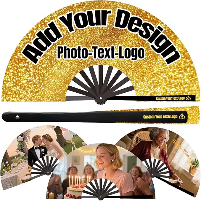 Custom Fans with Your Photo/Text by Custom