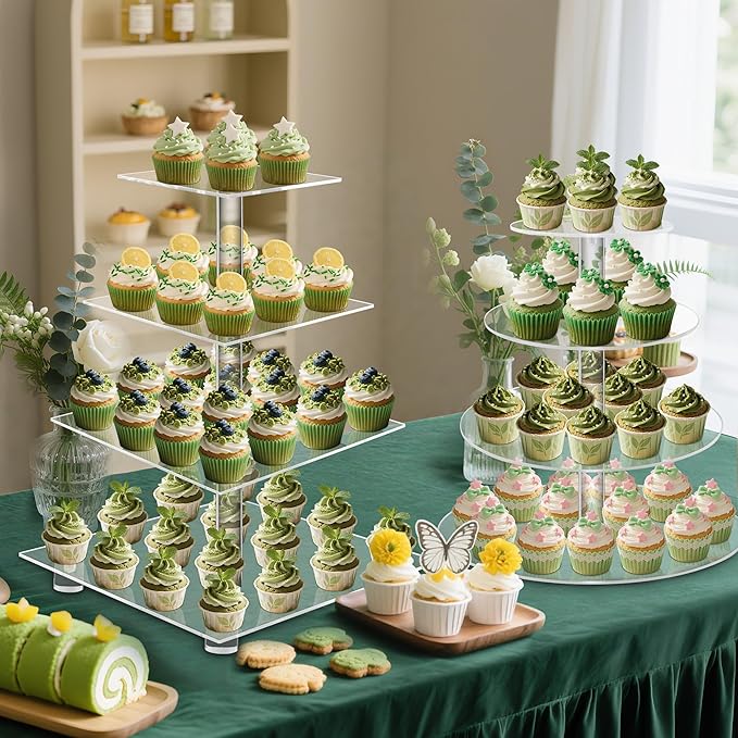 YestBuy 4 Tier Acrylic Cupcake Stand - Image 4