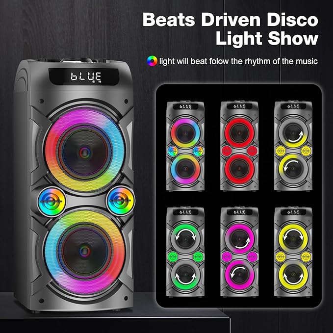 Portable Bluetooth Speaker 100W Big Powerful Wireless Boombox TWS Pairing Loud - Image 5