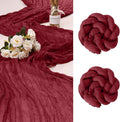 2 Pack Cheesecloth Table Runner 10Ft Christmas Gauze Boho Table Runners by HOME