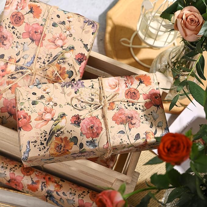 RUSPEPA Blooming Flower Wrapping Paper - Image 5