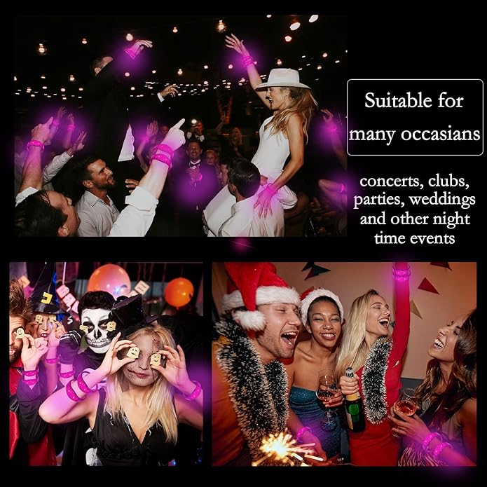 100 Pcs LED Bracelets Sound Activated - Image 5