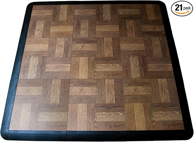 Big Floors 3X3RESHICKORY Interlocking Lightweight Plastic Modular Dance Floor by BigFloors