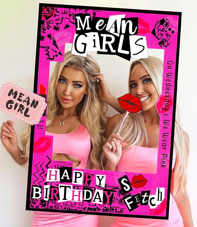 LaVenty Mean Girls Birthday Party Photo Booth Props Frame Mean Girls Party - Image 3
