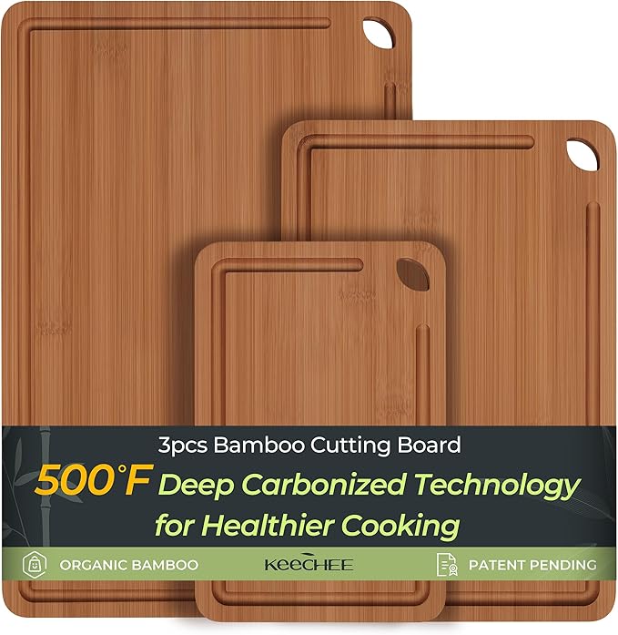 Bamboo Cutting Board, Durable Wood Cutting Boards by Keechee