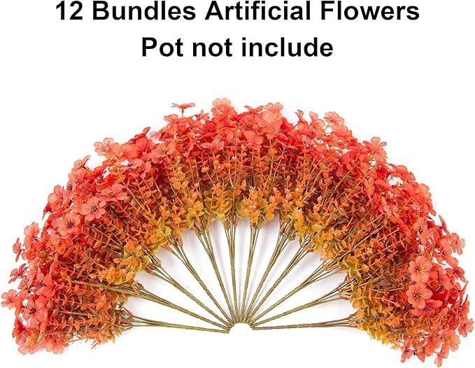 HyeFlora Artificial Fall Flowers Faux Mums - Image 4