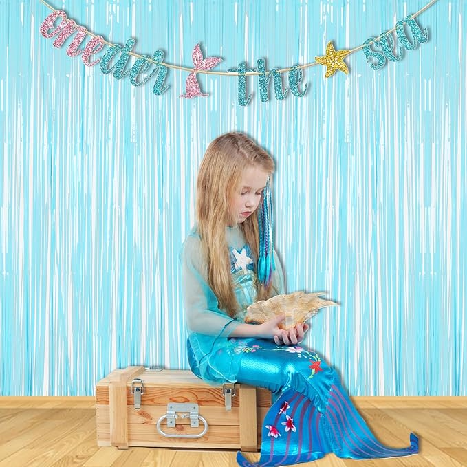 BRAVESHINE Foil Fringe Curtains Party Backdrop - Image 2