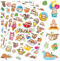 Cute Sloth Stickers Wild Jungle Forest Animal Decal Sticker 770 Counts Party by MoShining