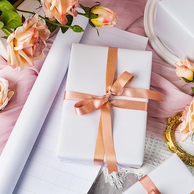 Garbendy Gift Wrapping Paper Roll-Solid Color Pearly-Lustre Paper, Valentine's - Image 7