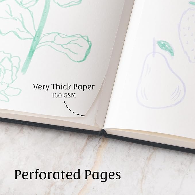 Beechmore Books A4 Sketchbook – 8.5x11 Premium Vegan Leather Bound Large Sketch - Image 8