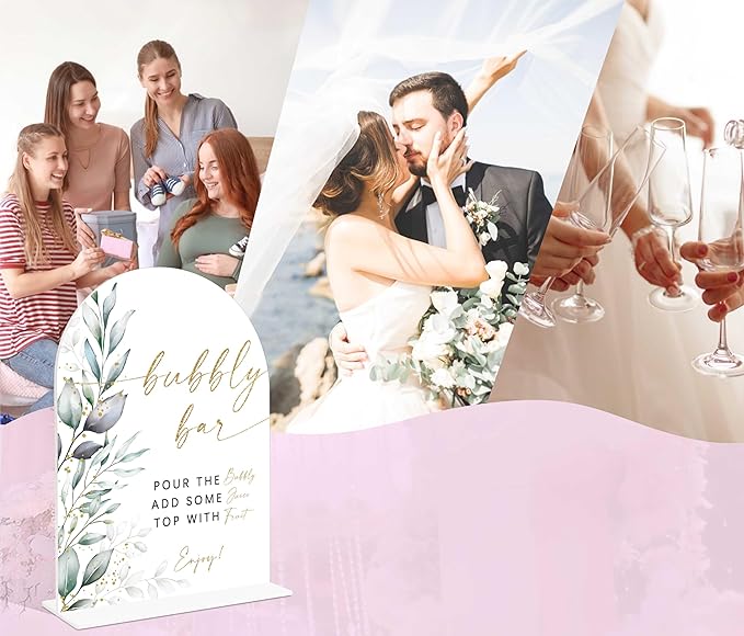 Acrylic Wedding Signs, Wedding Reception Signage, Bridal Shower Table Decor - Image 5