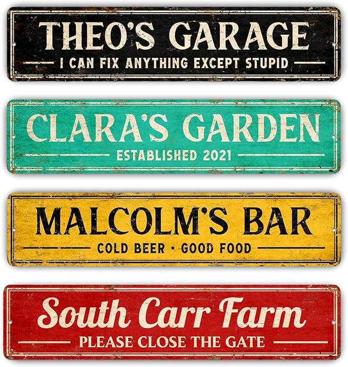 Custom Signs Outdoor Metal, Personalized Street Sign by SignSigts