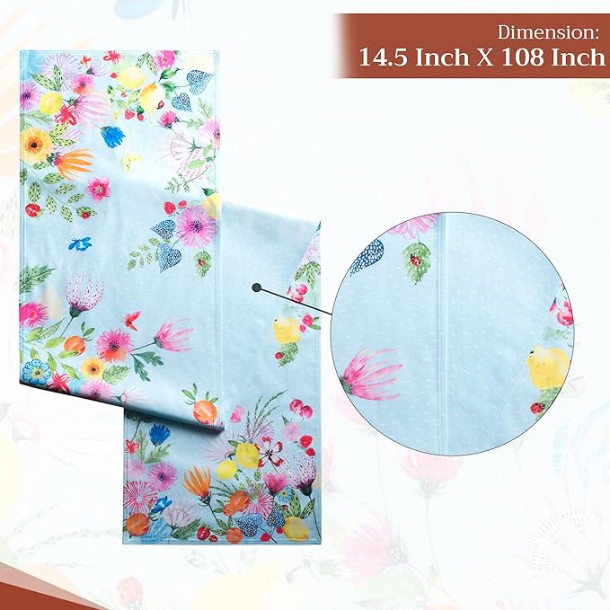 Maison d' Hermine Table Runner 100% Cotton Double Layer Table Runners 108 - Image 4