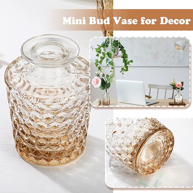 20 Pcs Glass Bud Vase Set Small Vintage Flower Vase in Bulk - Image 6
