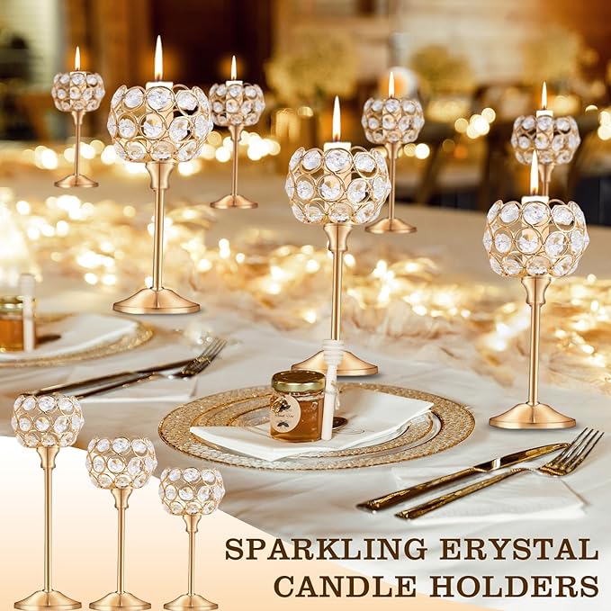 Crystal Candle Holders Set of 16 - Image 2