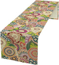 Boho Floral Table Runner, Retro Bohemian Flower Table Runner by Unknown