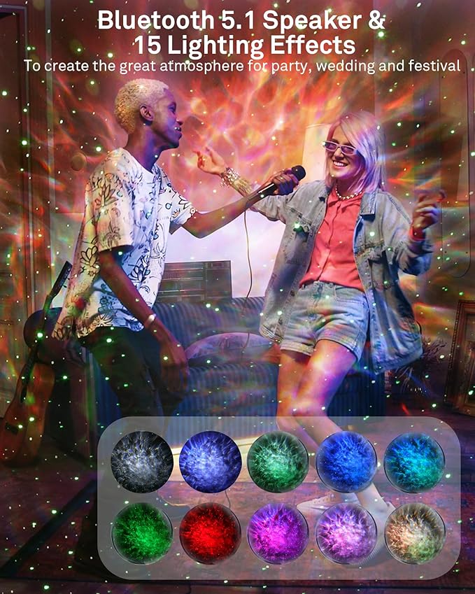 AIRIVO Star Projector, Astronaut Galaxy Projector Night Light Bluetooth Speaker - Image 5