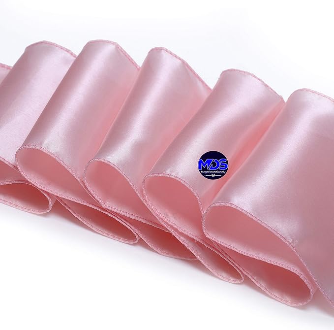 MDS Pack of 75 PCS Satin Chair Sashes Charmeuse Sateen Dining Chair Bows Ribbon - Image 4