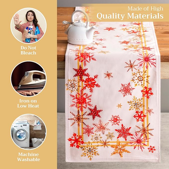 Maison d' Hermine Table Runner 100% Cotton Double Layer Table Runners 108 - Image 3