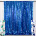 ShinyBeauty Sequin Royal Blue Backdrop Curtain 4Ftx7Ft Photo Backdrops Blue by ShinyBeauty