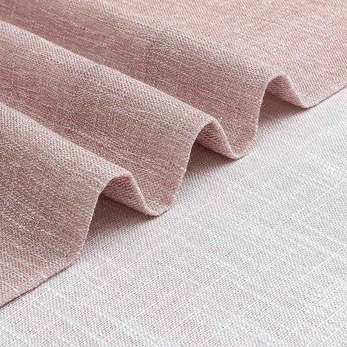 Vision Home Pink Pinch Pleated Semi Sheer Curtains - Image 5