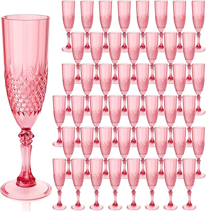 Plastic Champagne Flutes, for Weddings Bachelor Parties Toasting and Events by LEYIQUCHAMPAGNEWINEGLASSES