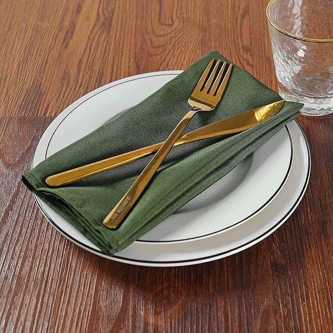 Cloth Napkins 20x20 inch Washable Polyester Dinner Napkins Soft Table Napkins - Image 6