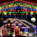 KNONEW 99ft 1216 LED Christmas Lights Outdoor 8 Modes Curtain Fairy String Light by KNONEW