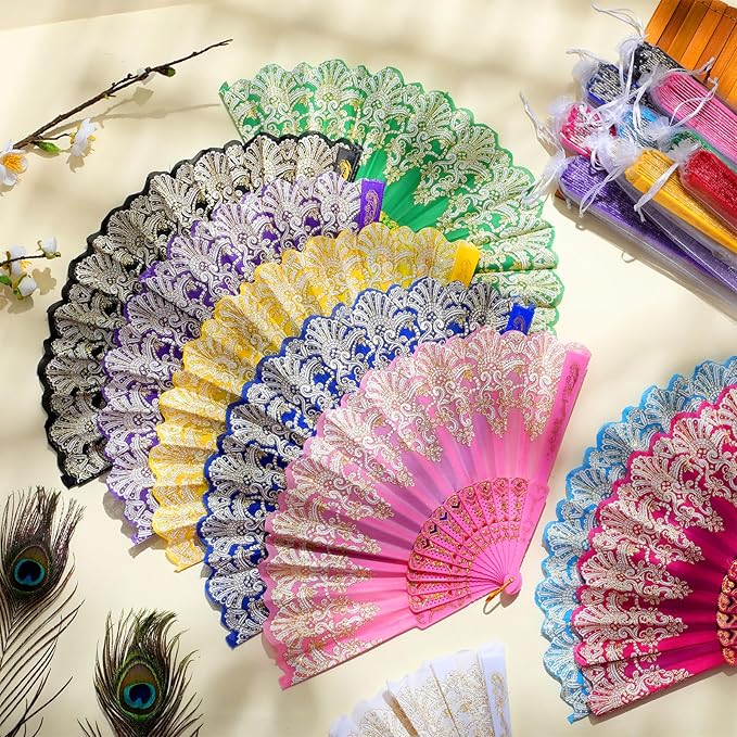 Geetery 30 Pcs Folding Hand Fan - Image 2