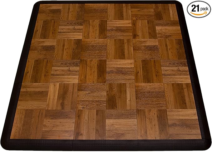 Big Floors 3X3DKOAKFLOOR Interlocking Lightweight Plastic Modular Dance Floor by BigFloors