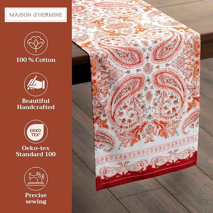 Maison d' Hermine Table Runner 100% Cotton Single Layer Table Runners 72 inches - Image 2