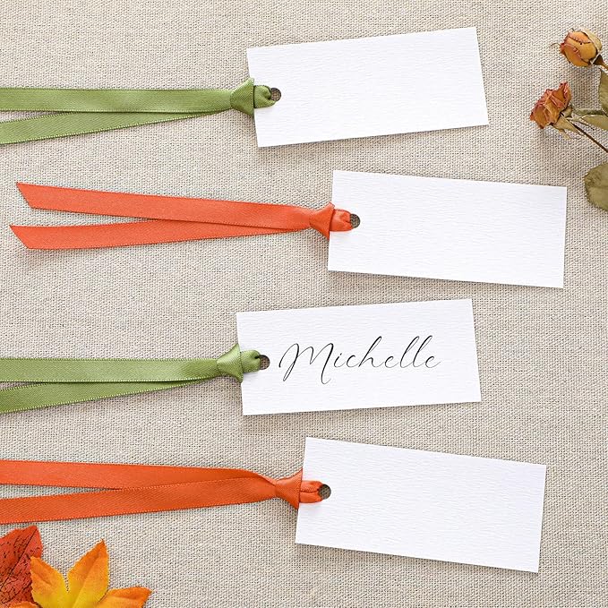 50 Pcs Name Place Cards for Table Setting Blank Wedding Place Cards by Humyoun
