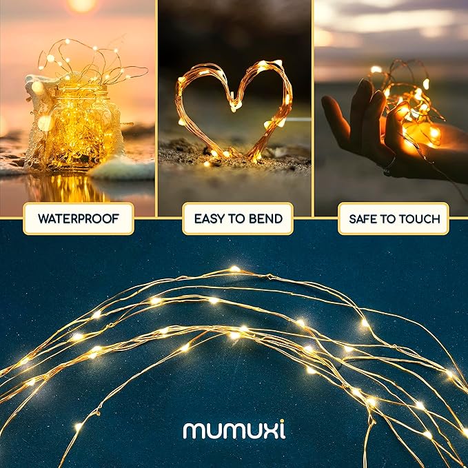 MUMUXI 20 Pack 3.3ft Fairy String Lights Battery Operated, Mini LEDs - Image 3