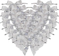 50pcs 3-1/2" Metallic Silver Glitter Ribbon Bows by Micomon
