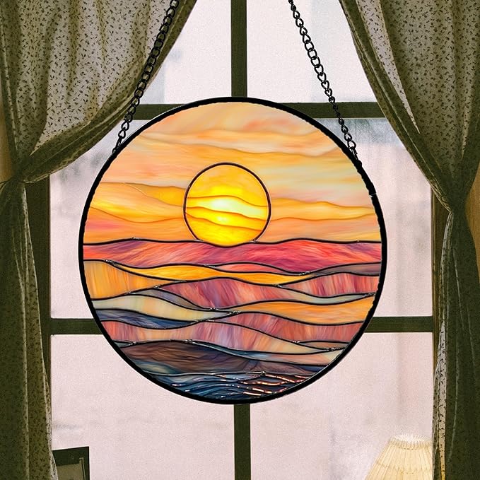 Stained Glass Window Hanging, and Mom 14.9 in - Image 3