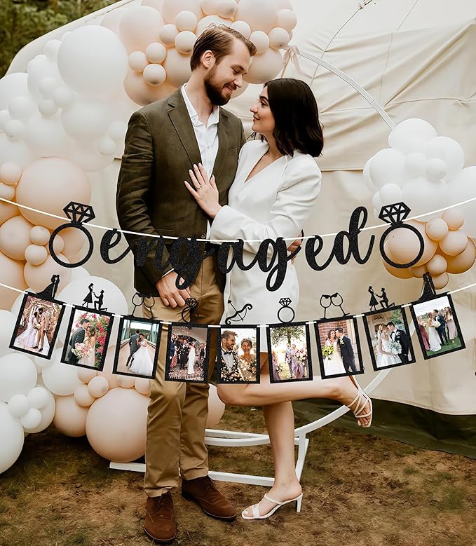 Pre-Strung Engaged Photo Banner - Image 4
