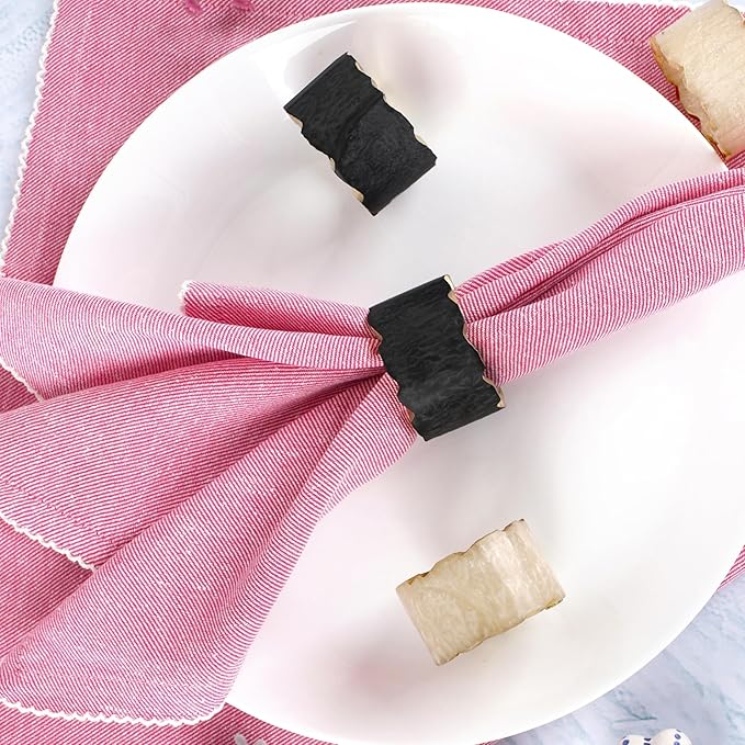 12 Pcs Rustic Epoxy Resin Napkin Rings - Image 6