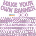 BEISHIDA 116 PCS A-Z Glitter Light Purple DIY Letter Banner Kit Make Your Own by Beishida