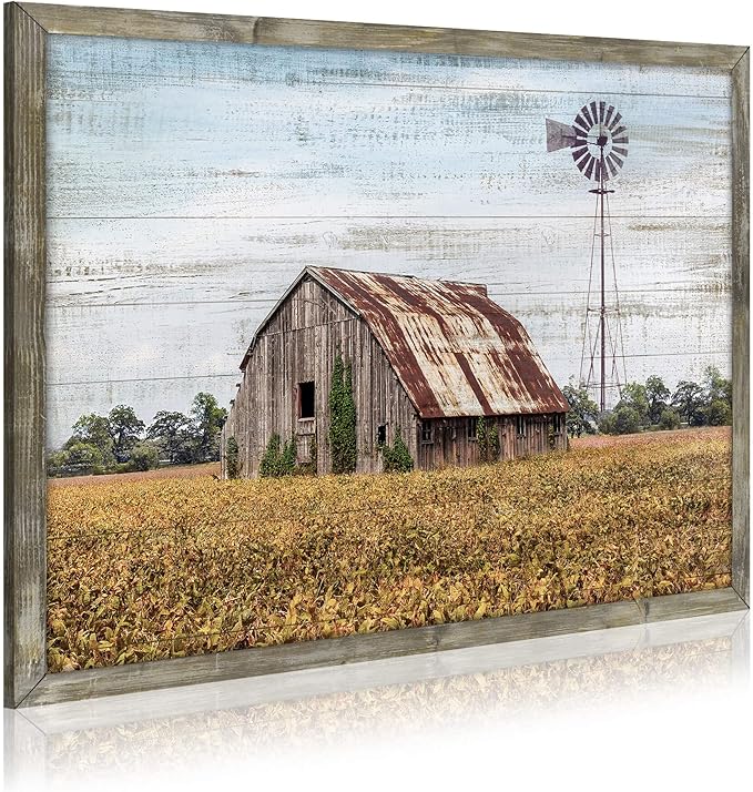 Rustic Life Wooden Wall Art: Rural House in the middle of Straw Artwork Wooden by WALLSUPDECOR