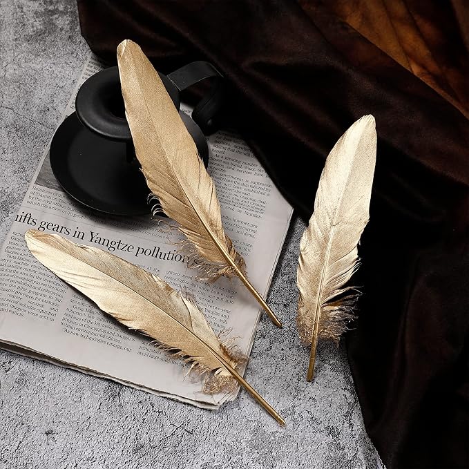 Larryhot Gold Goose Feathers for Crafts - Image 8