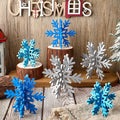 Bucherry 12 Pcs Wooden Snowflake Table Decor 3D Snowflake Tabletop Signs and by Bucherry