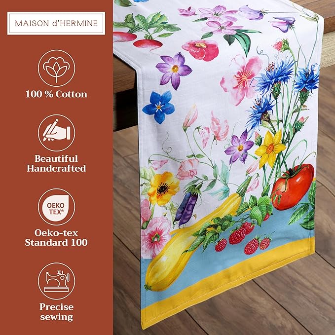 Maison d' Hermine Table Runner 100% Cotton Double Layer Table Runners 72 inches - Image 2