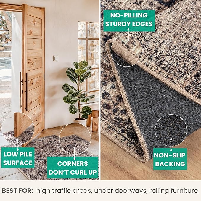 Bloom Rugs Washable Non-Slip 4' x 6' Rug - Image 4