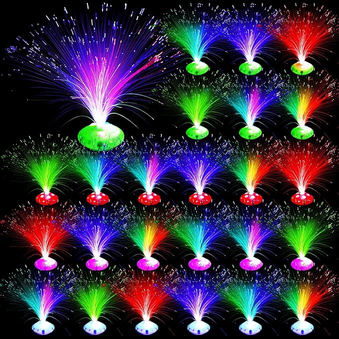 Retisee 24 Pcs Halloween Fiber Optic Lamp Multicolored Centerpiece Optic Lights by Retisee