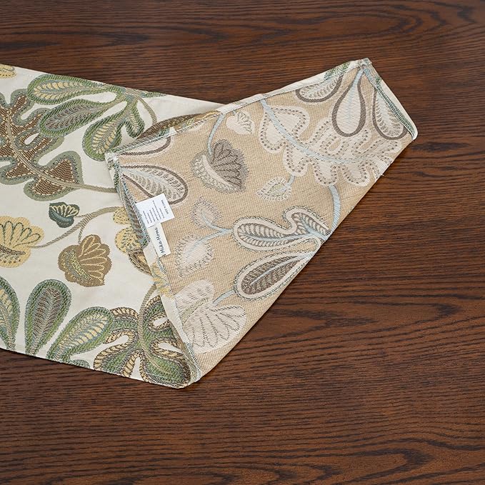Mika Home Tropical Leaf Table Runner - Image 6