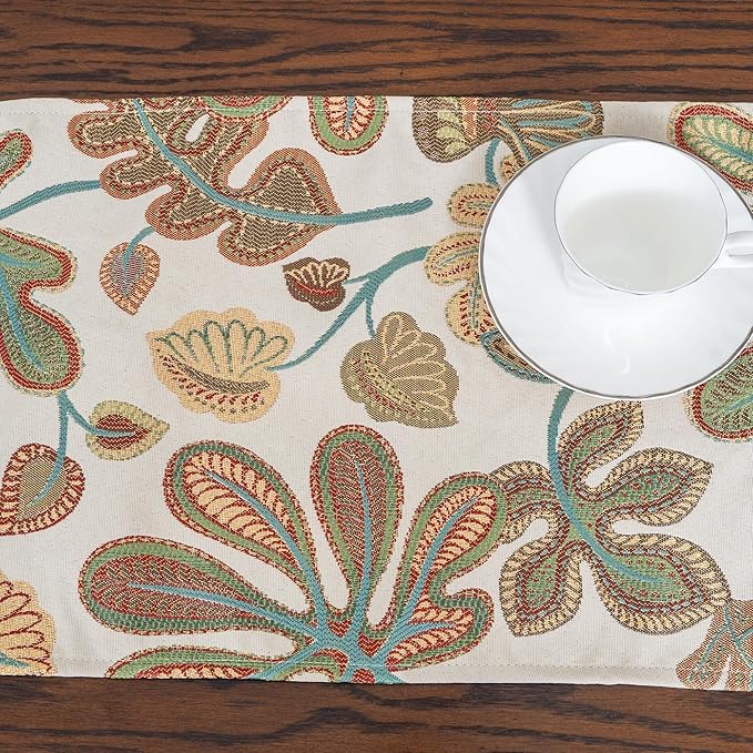 Mika Home Tropical Leaf Table Runner - Image 5